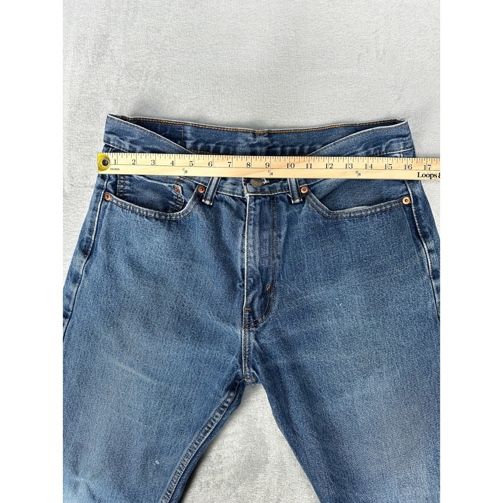 Levi's 505 Jeans Men's 34x29 Blue Cotton Regular Fit Medium Wash Straight Leg - Picture 8 of 16